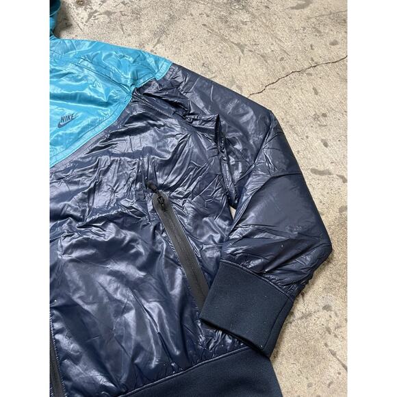 Nike Blue Windbreaker Men’s‎ Padded Nylon Blue Color block Men’s L Sample - Picture 3 of 10